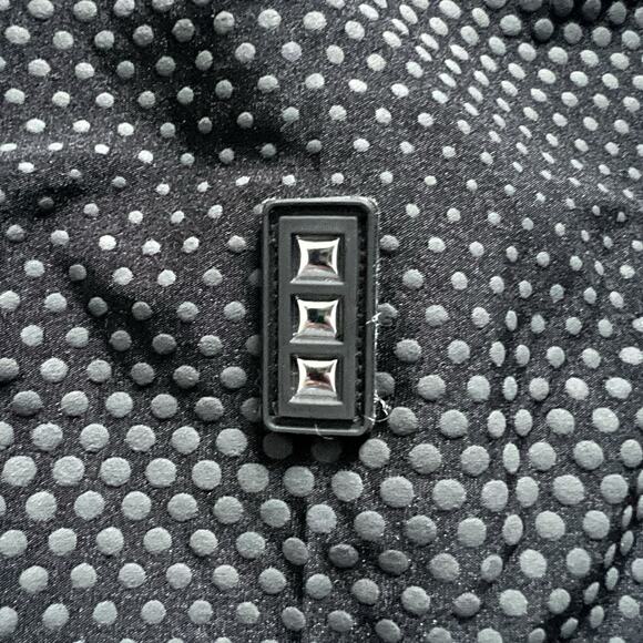 Jamie Sadock 1/2 Zip Golf Shirt Black Gray Texture Teal Aqua Sleeveless Polo M - Picture 9 of 11